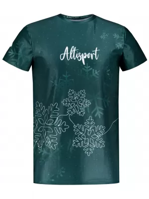 Pánské vánoční triko premium ALTISPORT VOJ/ALMVN8TR06 ZELENÁ