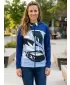 Dámská mikina na zip premium ALTISPORT VOJ/ALW128MI02 MODROBÍLÁ