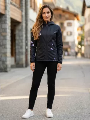 Dámská softshellová bunda premium ALTISPORT VOJ/ALW077JACK01 ČERNÁ/FIALOVÁ