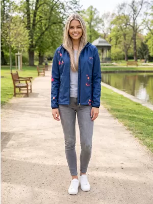 Dámská softshellová bunda premium ALTISPORT VOJ/ALW077JACK01 NÁMOŘNÍ MODRÁ/ORANŽOVÁ