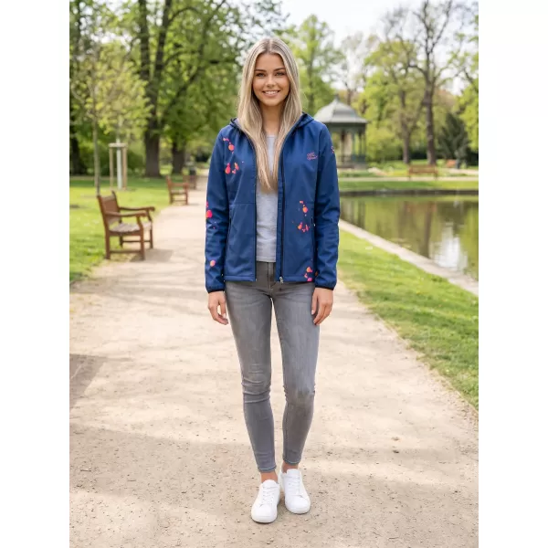  Dámská softshellová bunda premium ALTISPORT VOJ/ALW077JACK01 NÁMOŘNÍ MODRÁ/ORANŽOVÁ 