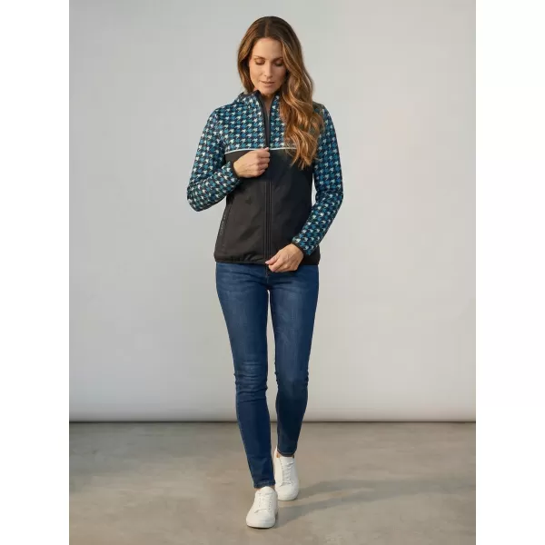  Dámská softshellová bunda premium ALTISPORT VOJ/ALW048JACK01 ČERNOMODRÁ 