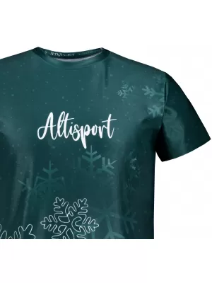 Pánské vánoční triko premium ALTISPORT VOJ/ALMVN8TR06 ZELENÁ