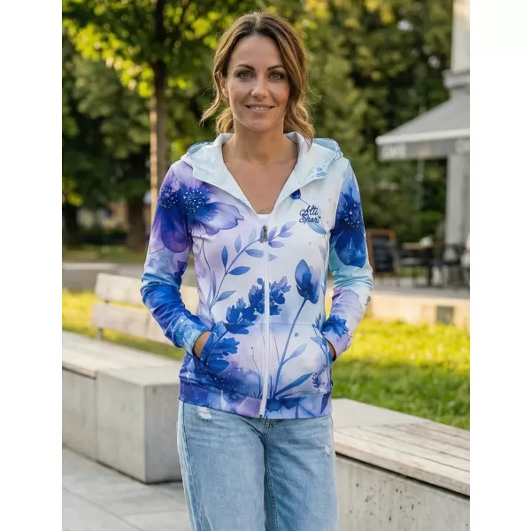  Dámská mikina na zip premium ALTISPORT VOJ/ALW127MI02 MODRÁ/FIALOVÁ 
