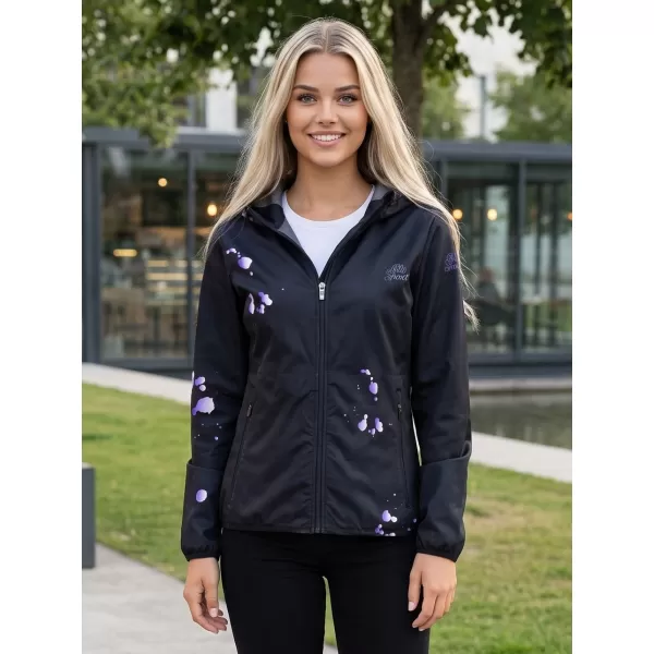  Dámská softshellová bunda premium ALTISPORT VOJ/ALW077JACK01 ČERNÁ/FIALOVÁ 