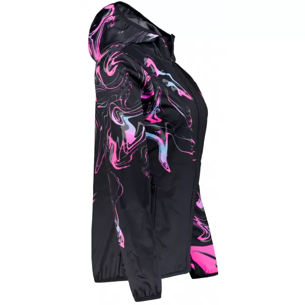  Dámská softshellová bunda premium ALTISPORT VOJ/ALW064JACK01 ČERNORŮŽOVÁ 