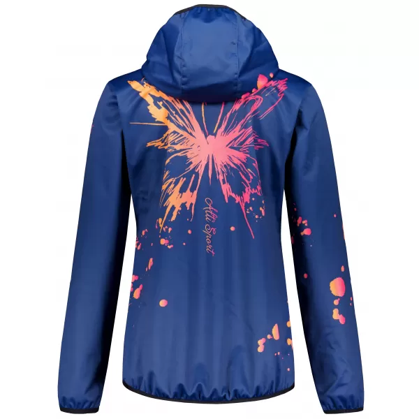  Dámská softshellová bunda premium ALTISPORT VOJ/ALW077JACK01 NÁMOŘNÍ MODRÁ/ORANŽOVÁ 
