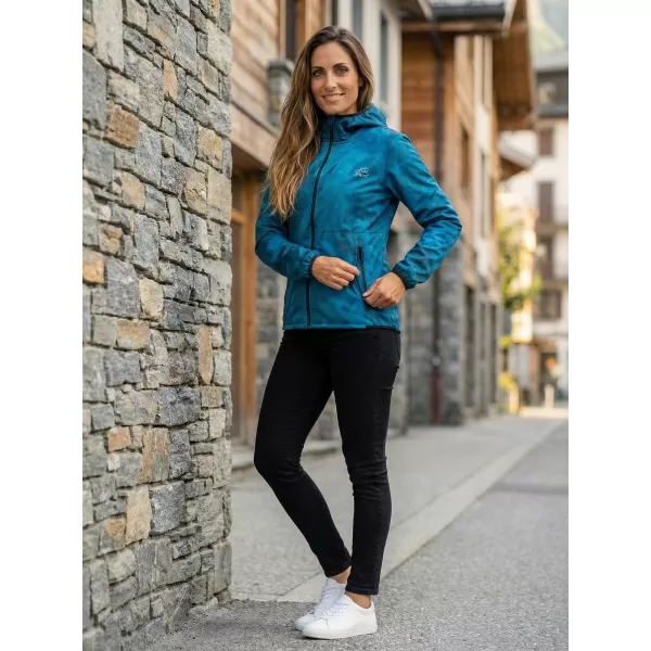  Dámská softshellová bunda premium ALTISPORT VOJ/ALW096JACK01 PETROLEJOVÁ 