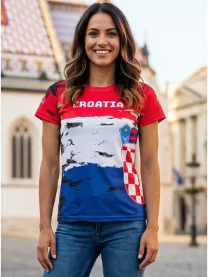 Dámské tričko premium ALTISPORT VOJ/ALW036HR/TR01 CHORVATSKO