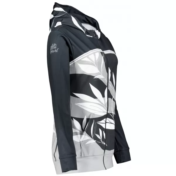 Dámská mikina na zip premium ALTISPORT VOJ/ALW128MI02 ČERNOBÍLÁ 