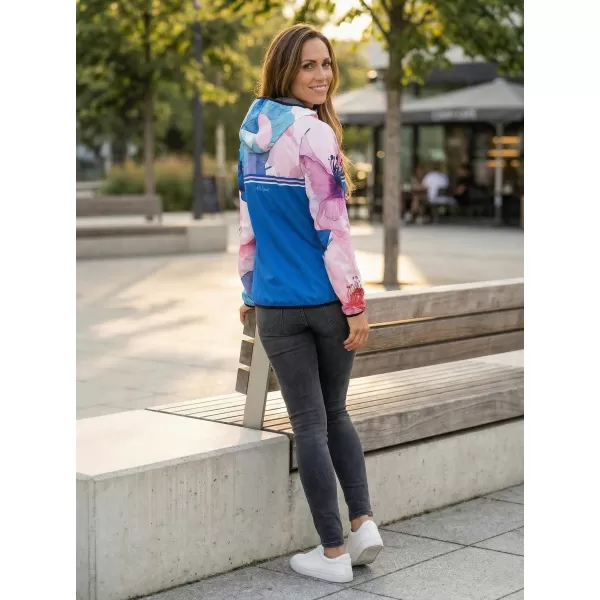  Dámská softshellová bunda premium ALTISPORT VOJ/ALW117JACK01 MODRÁ/RŮŽOVÁ 