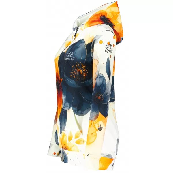  Dámská mikina na zip premium ALTISPORT VOJ/ALW127MI02 ČERNÁ/ORANŽOVÁ 