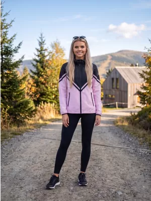 Dámská softshellová bunda premium ALTISPORT VOJ/ALW101JACK01 RŮŽOVOČERNÁ