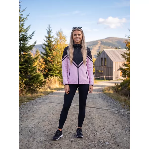  Dámská softshellová bunda premium ALTISPORT VOJ/ALW101JACK01 RŮŽOVOČERNÁ 