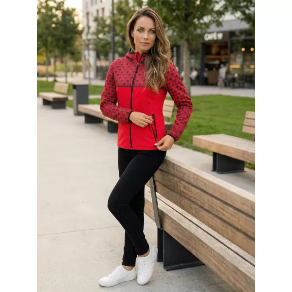  Dámská softshellová bunda premium ALTISPORT VOJ/ALW048JACK01 ČERVENÁ 