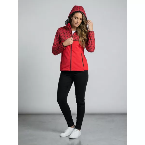  Dámská softshellová bunda premium ALTISPORT VOJ/ALW048JACK01 ČERVENÁ 
