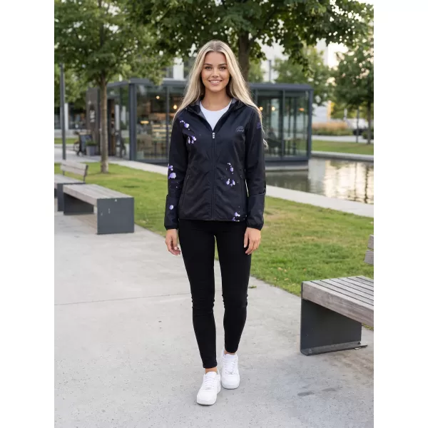  Dámská softshellová bunda premium ALTISPORT VOJ/ALW077JACK01 ČERNÁ/FIALOVÁ 