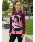Dámská mikina na zip premium ALTISPORT VOJ/ALW128MI02 RŮŽOVÁ/BÍLÁ