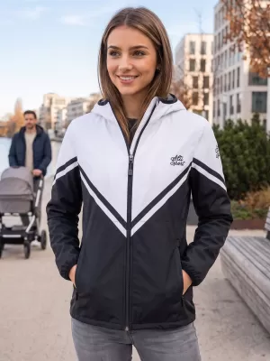 Dámská softshellová bunda premium ALTISPORT VOJ/ALW101JACK01 ČERNOBÍLÁ