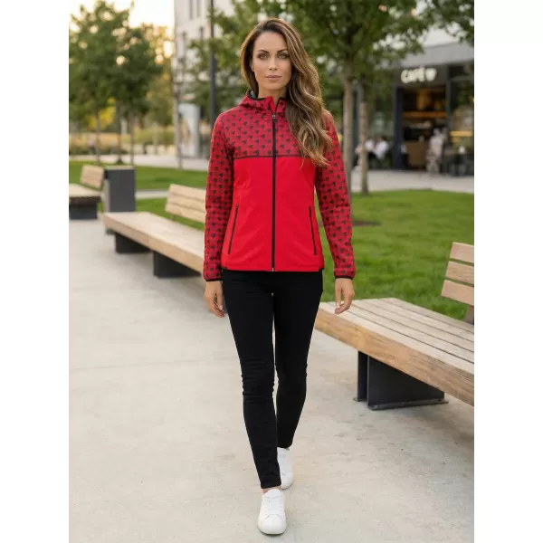  Dámská softshellová bunda premium ALTISPORT VOJ/ALW048JACK01 ČERVENÁ 