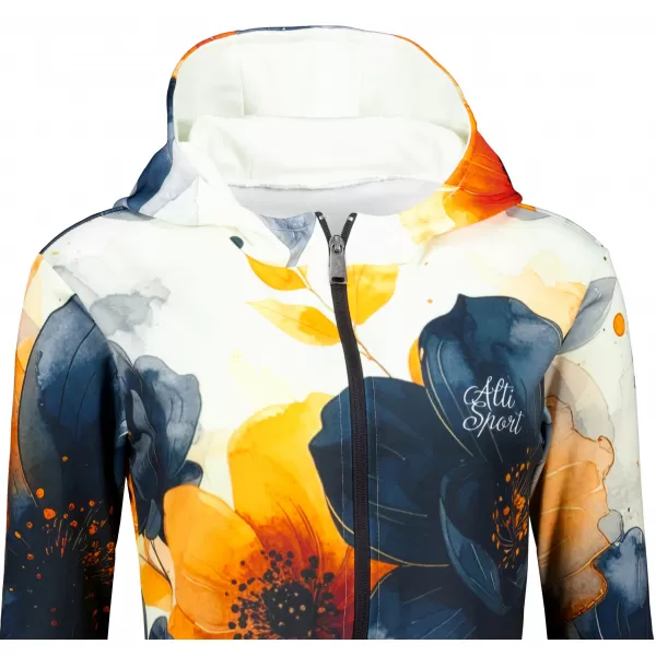  Dámská mikina na zip premium ALTISPORT VOJ/ALW127MI02 ČERNÁ/ORANŽOVÁ 