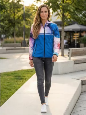 Dámská softshellová bunda premium ALTISPORT VOJ/ALW117JACK01 MODRÁ/RŮŽOVÁ