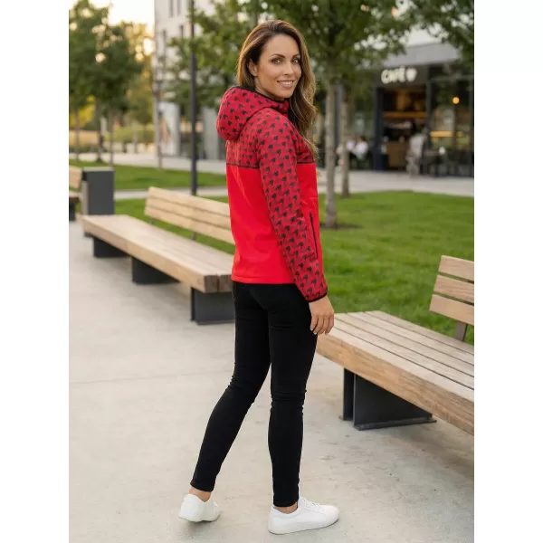  Dámská softshellová bunda premium ALTISPORT VOJ/ALW048JACK01 ČERVENÁ 
