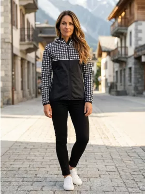 Dámská softshellová bunda premium ALTISPORT VOJ/ALW048JACK01 ČERNOBÍLÁ