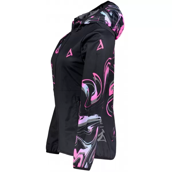  Dámská softshellová bunda premium ALTISPORT VOJ/ALW064JACK01 ČERNORŮŽOVÁ 