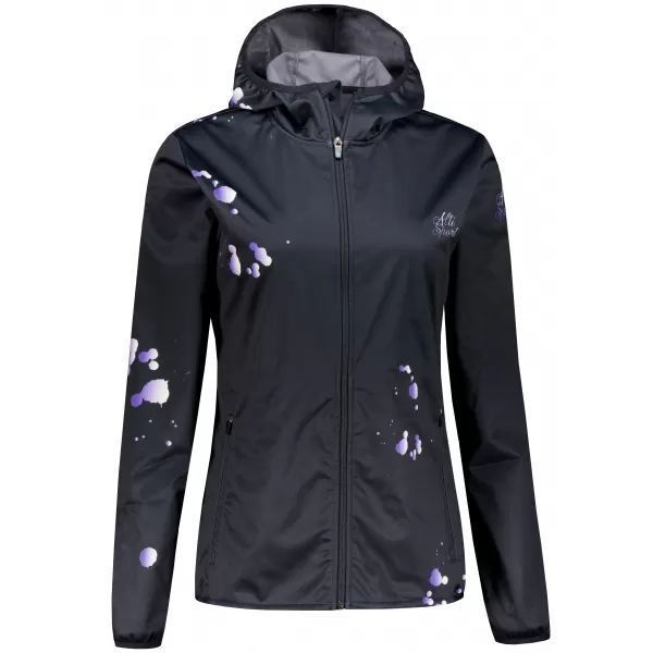  Dámská softshellová bunda premium ALTISPORT VOJ/ALW077JACK01 ČERNÁ/FIALOVÁ 