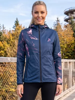 Dámská softshellová bunda premium ALTISPORT VOJ/ALW064JACK01 MODRORŮŽOVÁ