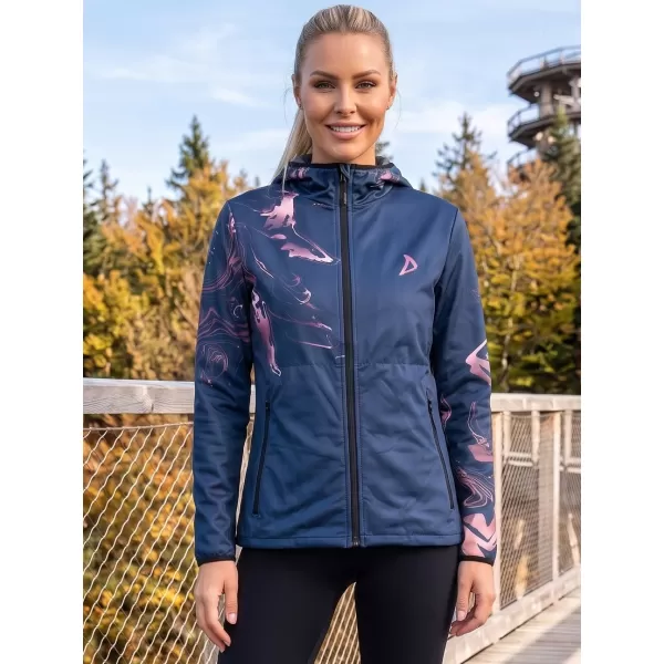  Dámská softshellová bunda premium ALTISPORT VOJ/ALW064JACK01 MODRORŮŽOVÁ 