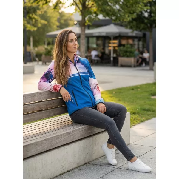  Dámská softshellová bunda premium ALTISPORT VOJ/ALW117JACK01 MODRÁ/RŮŽOVÁ 