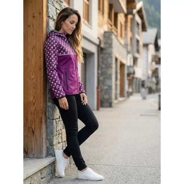  Dámská softshellová bunda premium ALTISPORT VOJ/ALW048JACK01 FIALOVÁ 