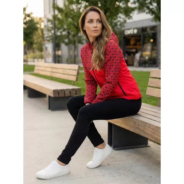  Dámská softshellová bunda premium ALTISPORT VOJ/ALW048JACK01 ČERVENÁ 