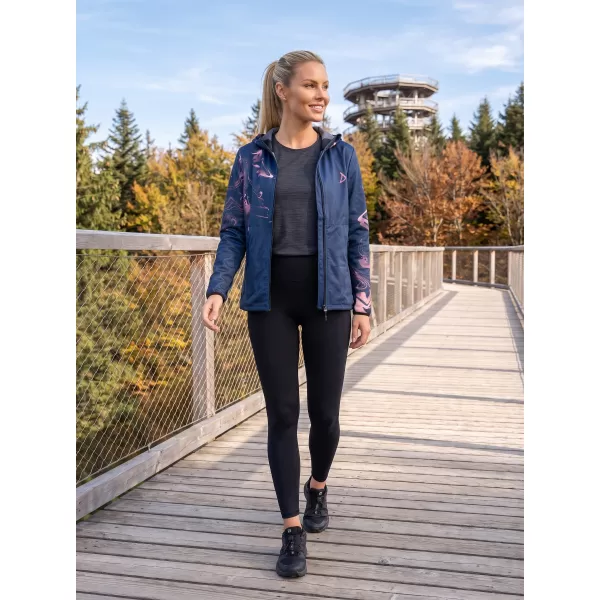  Dámská softshellová bunda premium ALTISPORT VOJ/ALW064JACK01 MODRORŮŽOVÁ 