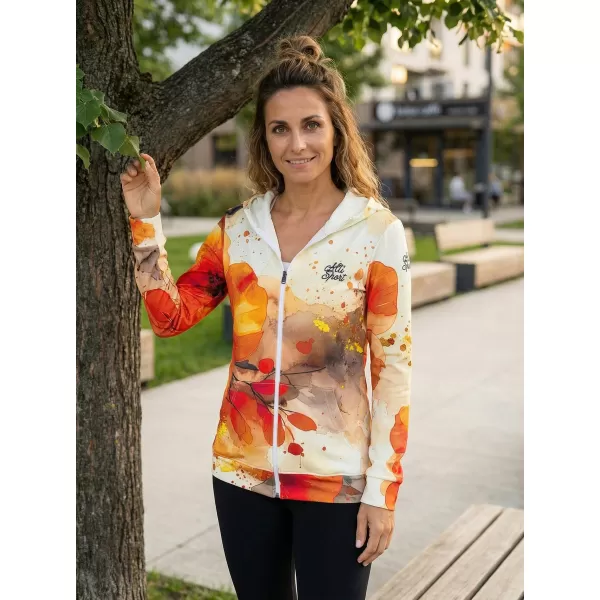  Dámská mikina na zip premium ALTISPORT VOJ/ALW127MI02 ORANŽOVÁ 