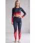 Dámské legíny premium (nové velikosti) ALTISPORT VOJ/ALW109LEG05 ČERVENO-ČERNÁ