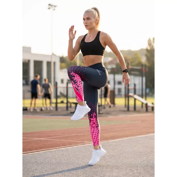  Dámské legíny premium (nové velikosti) ALTISPORT VOJ/ALW109LEG05 RŮŽOVO-ČERNÁ 