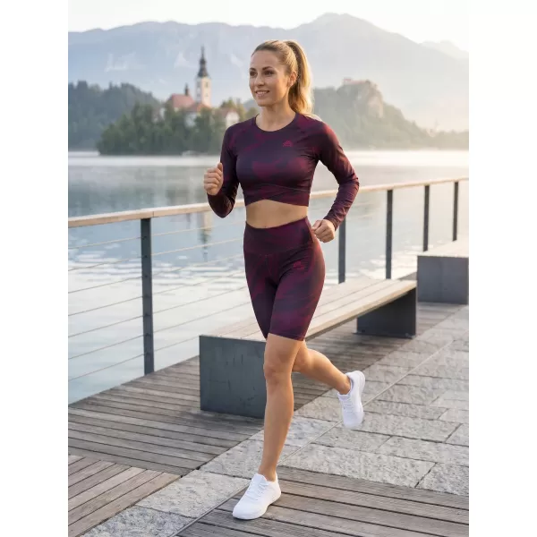  Dámské legíny nad kolena premium (nové velikosti) ALTISPORT VOJ/ALW072LEG06 WINE-RED 