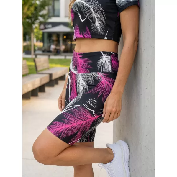  Dámské legíny nad kolena premium (nové velikosti) ALTISPORT VOJ/ALW001LEG06 černá/růžová 