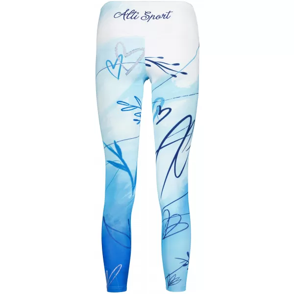  Dámské dlouhé legíny premium (nové velikosti) ALTISPORT VOJ/ALW083LEG05 BÍLOMODRÁ 