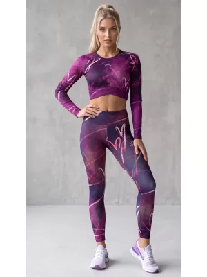 Dámské dlouhé legíny premium (nové velikosti) ALTISPORT VOJ/ALW082LEG05 FIALOVÁ
