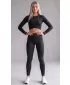 Dámské dlouhé legíny premium (nové velikosti) ALTISPORT VOJ/ALW021LEG05 ČERNÁ