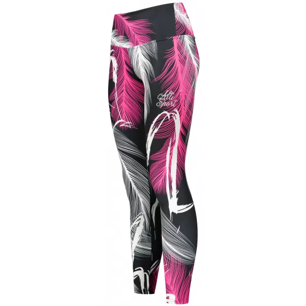  Dámské dlouhé legíny premium (nové velikosti) ALTISPORT VOJ/ALW001LEG05 černá/růžová 