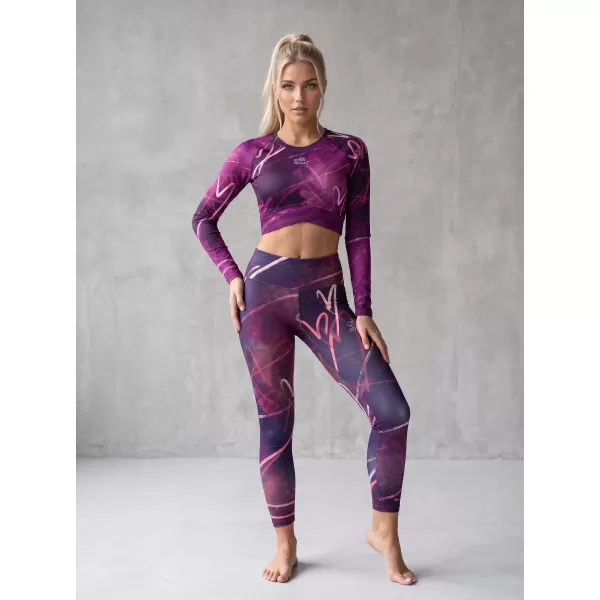  Dámské dlouhé legíny premium (nové velikosti) ALTISPORT VOJ/ALW082LEG05 FIALOVÁ 