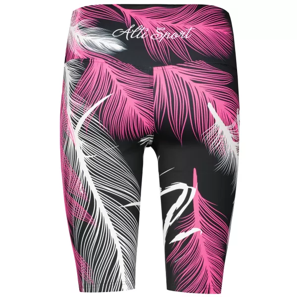  Dámské legíny nad kolena premium (nové velikosti) ALTISPORT VOJ/ALW001LEG06 černá/růžová 