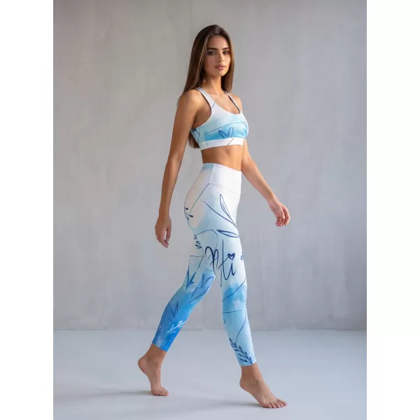  Dámské dlouhé legíny premium (nové velikosti) ALTISPORT VOJ/ALW083LEG05 BÍLOMODRÁ 