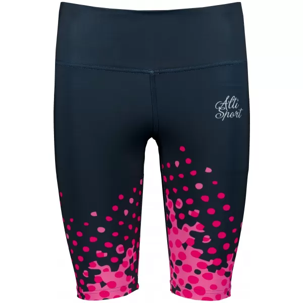  Dámské legíny nad kolena premium (nové velikosti) ALTISPORT VOJ/ALW109LEG06 RŮŽOVO-ČERNÁ 