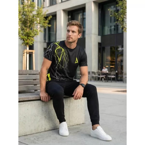  Pánské triko premium ALTISPORT VOJ/ALM004TR01 ČERNOŽLUTÁ 